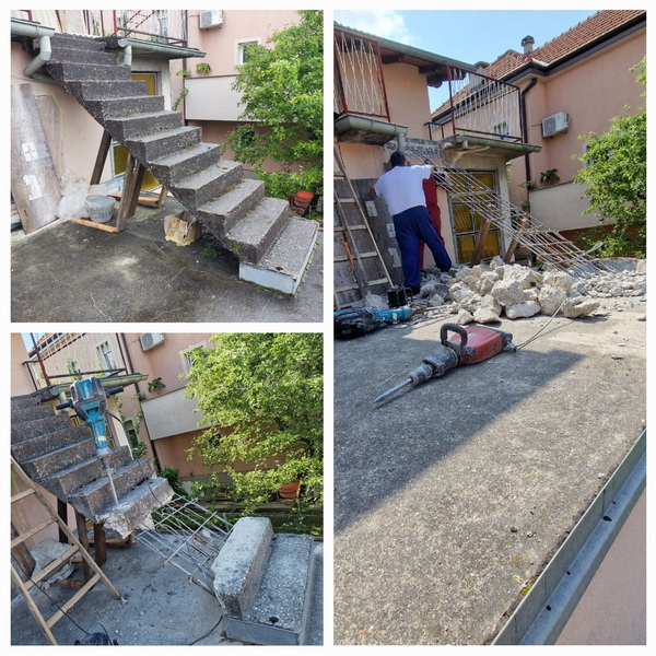 Rušenje stepenica Zagreb