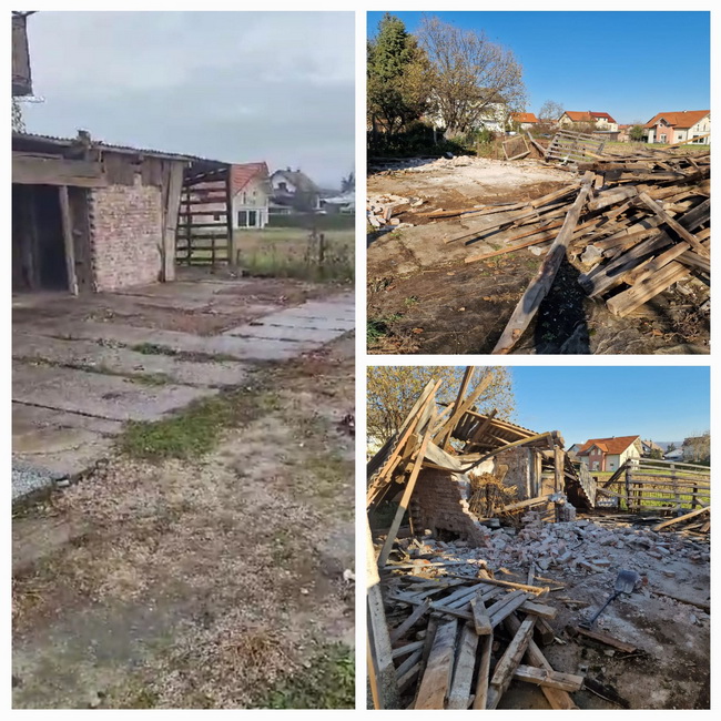 Rušenje garaže šupe kamionom Sveta Nedjelja