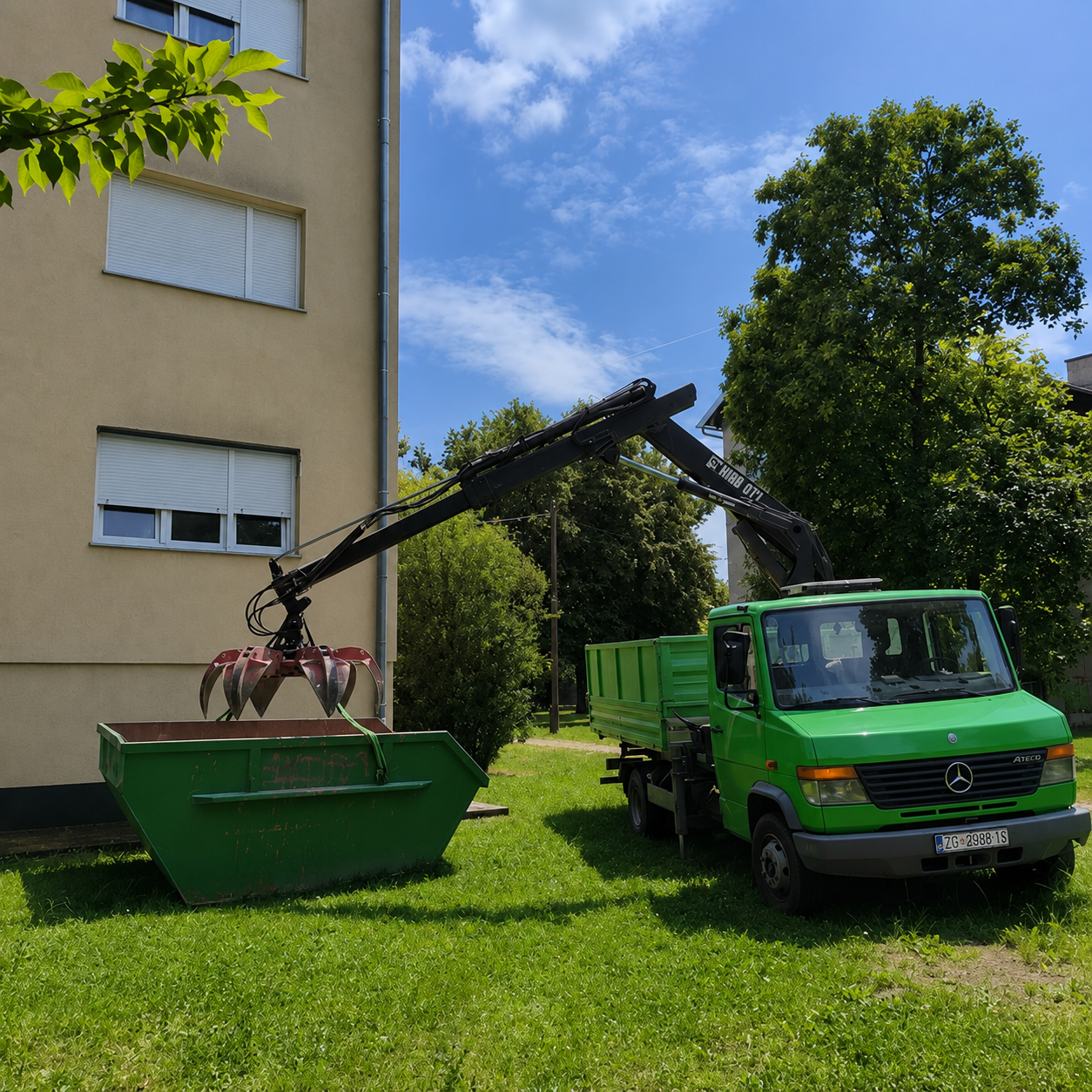 Dostava kontejnera za otpad na gradilište Zagreb