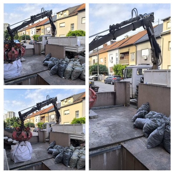 Odvoz šute u jumbo vrećama sa grajferom